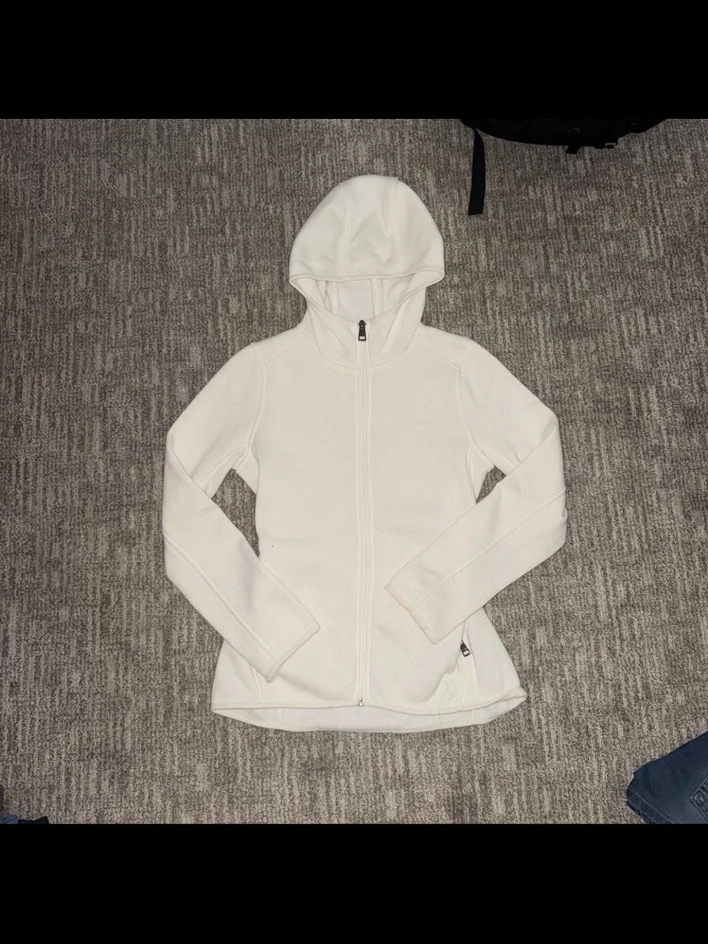 White Hooded Zip-Up Jacket - Picture 1 of 5
